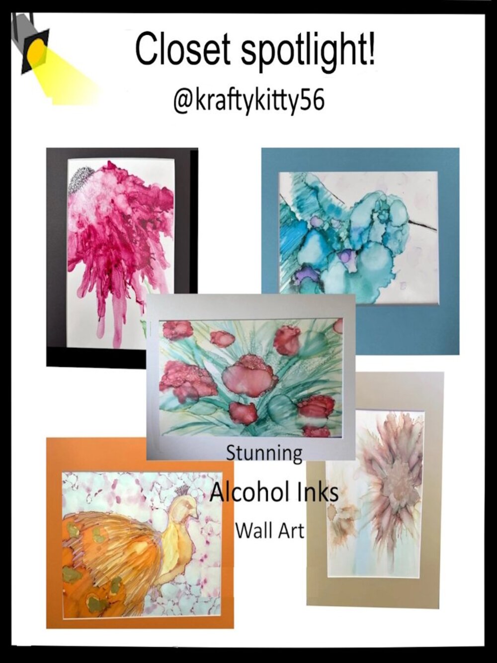 Check out @kraftykitty56 Closet For Hand Crafted Artisan Watercolor Wall Art